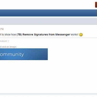 Подробнее о "(TB) Remove Signatures from Messenger 1.0.0"