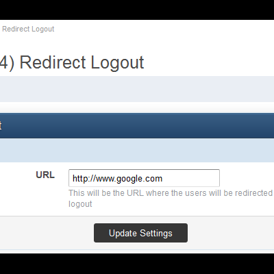 Подробнее о "Redirect on Logout 1.0.0"