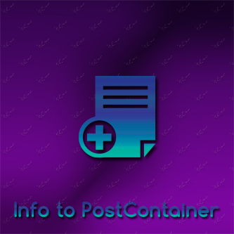 Подробнее о "(k4) Info to postContainer"