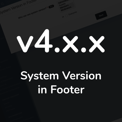 System Version in Footer