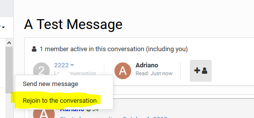 Rejoin Member To Conversation