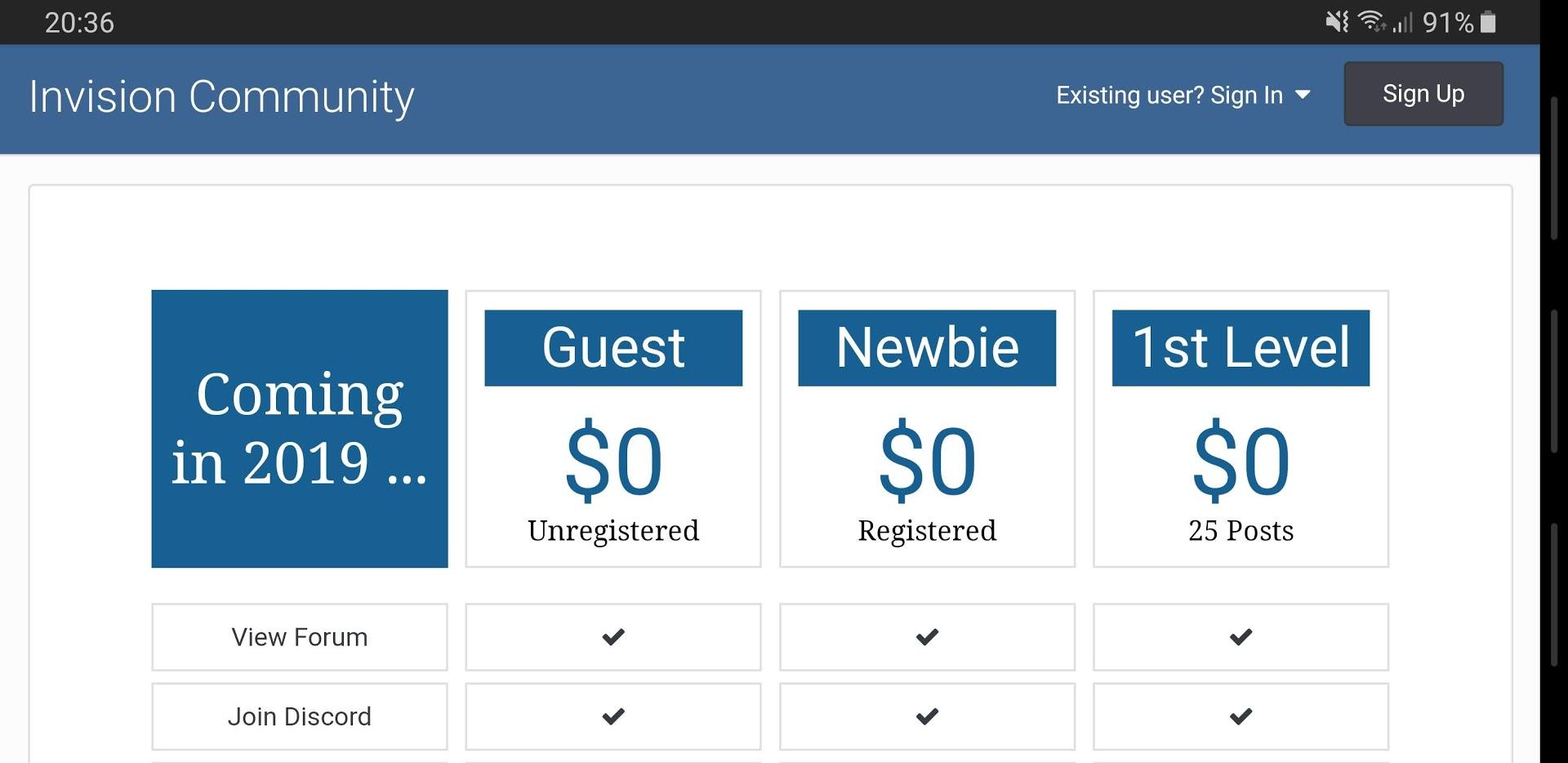 Pricing Page